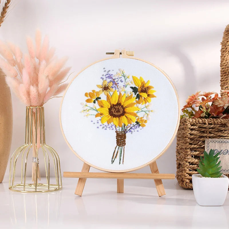 Sunflower Embroidery Kit