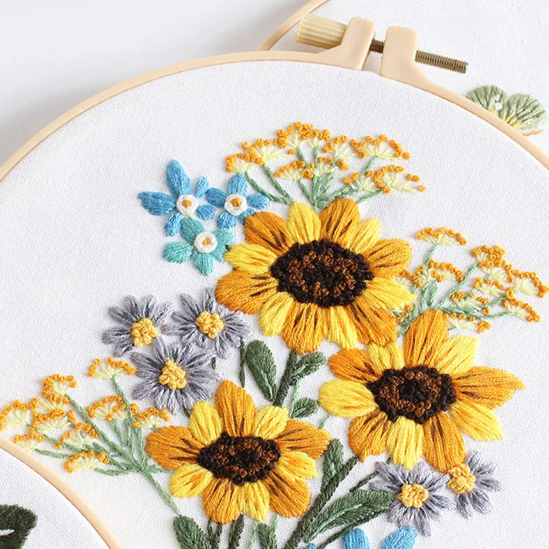 Sunflower Embroidery Kit