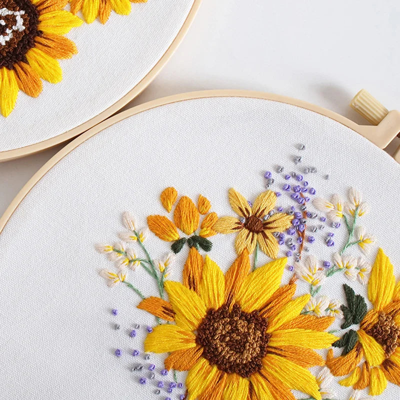Sunflower Embroidery Kit