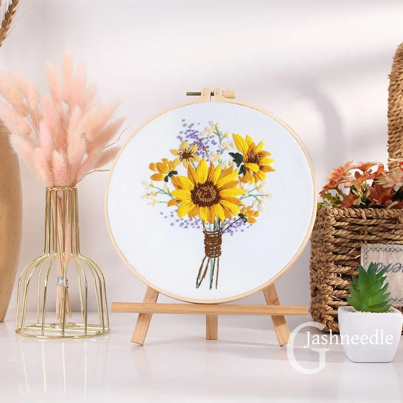 Sunflower Embroidery Kit