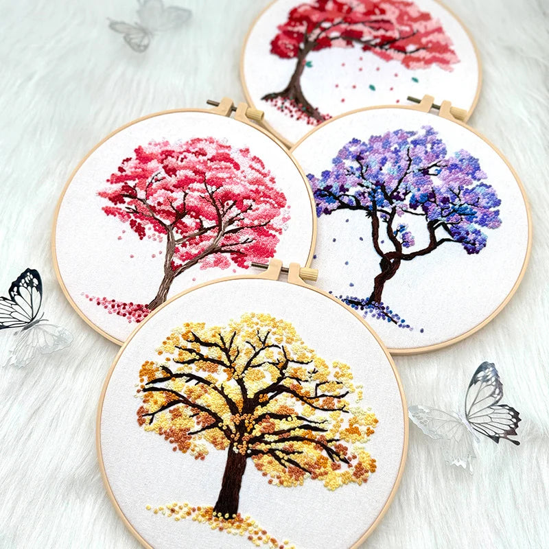 Trees and Landscapes Embroidery Kit