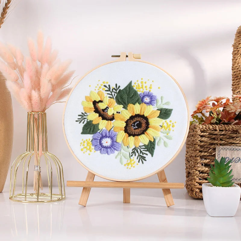 Sunflower Embroidery Kit