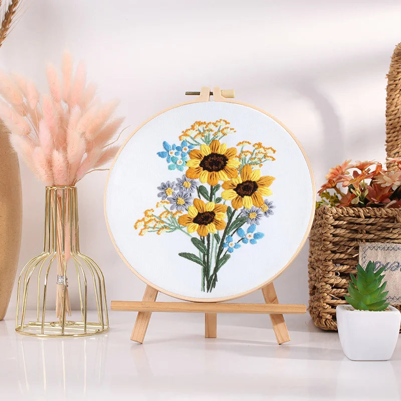 Sunflower Embroidery Kit