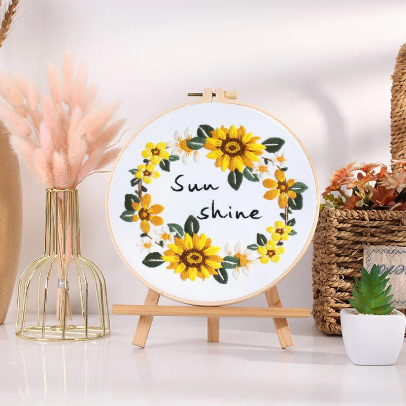 Sunflower Embroidery Kit