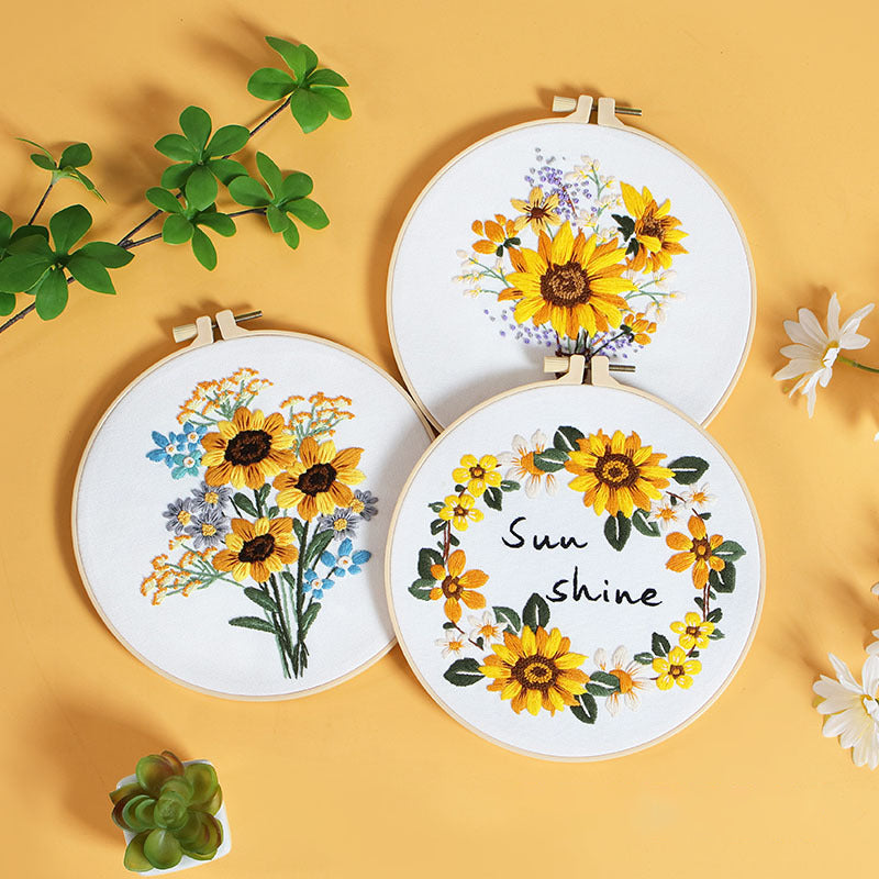 Sunflower Embroidery Kit