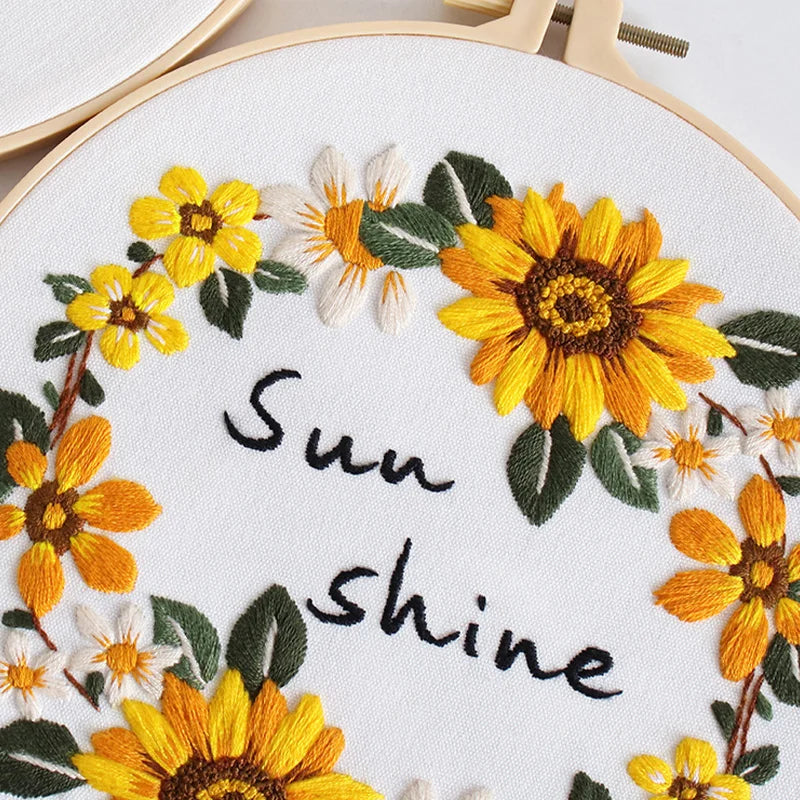 Sunflower Embroidery Kit
