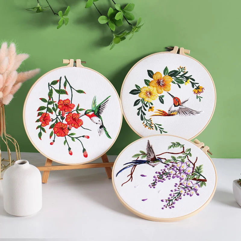 Animal Hummingbird DIY Embroidery Kit
