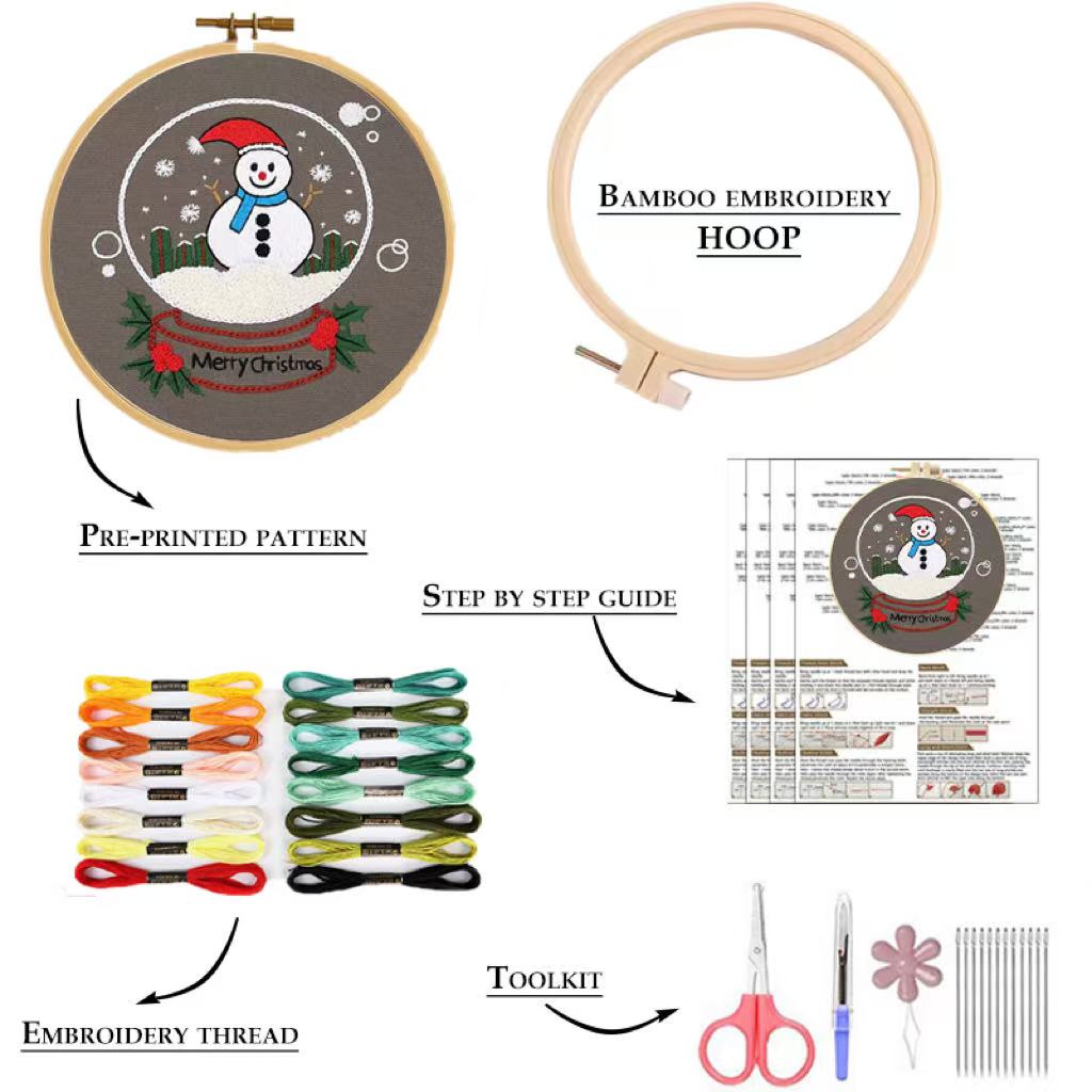 Festive Christmas Embroidery Kit