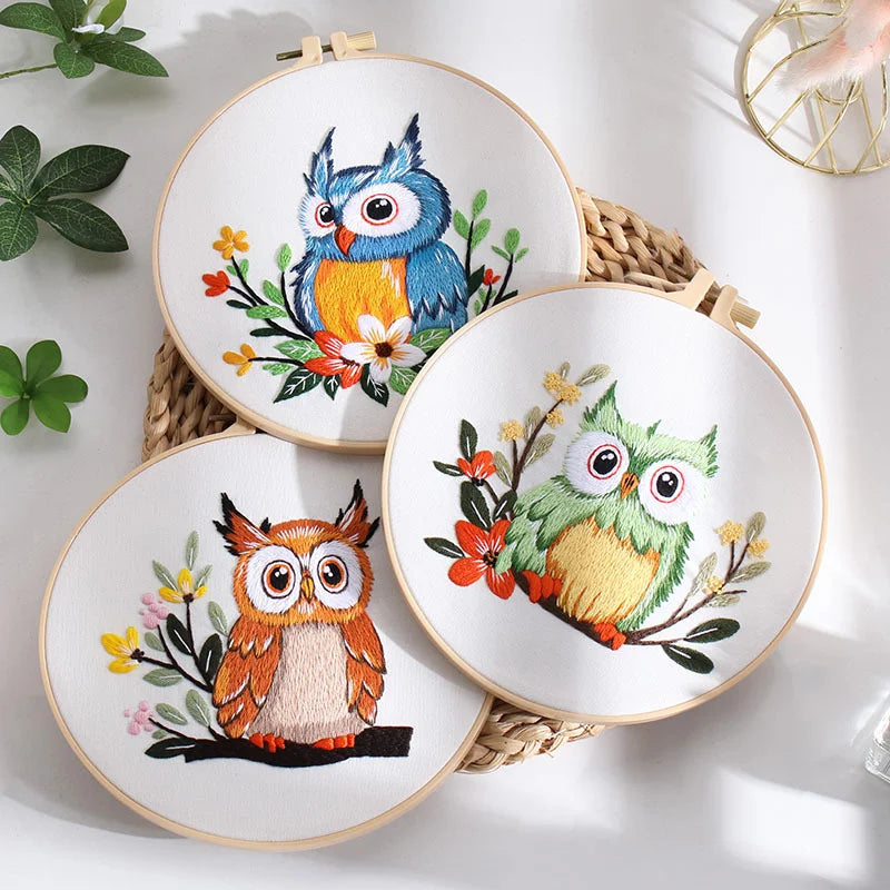 Adorable Owl Embroidery Kit