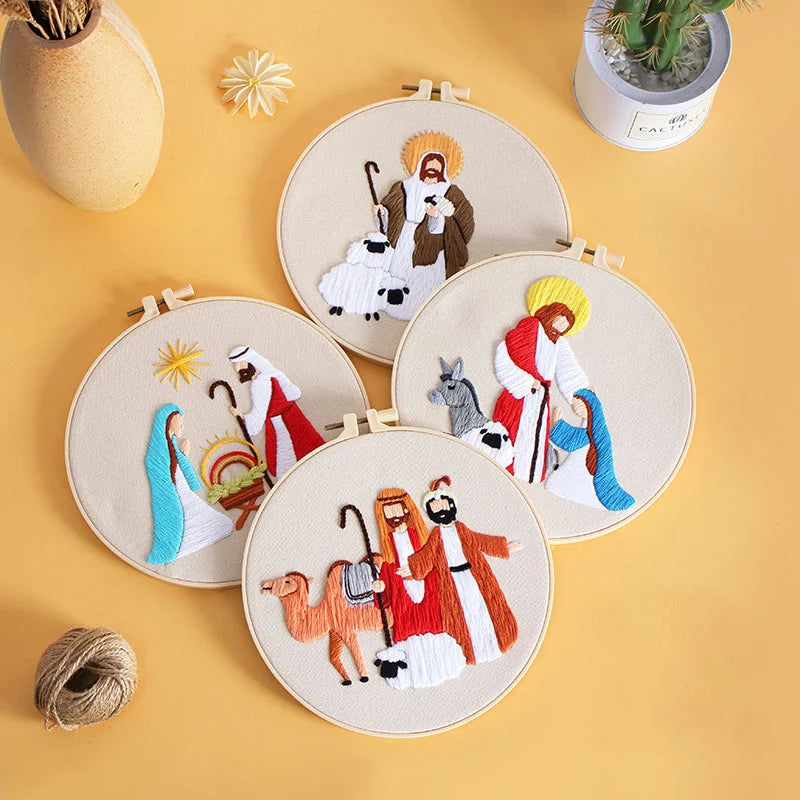 Nativity Scene -Themed DIY Embroidery Kits