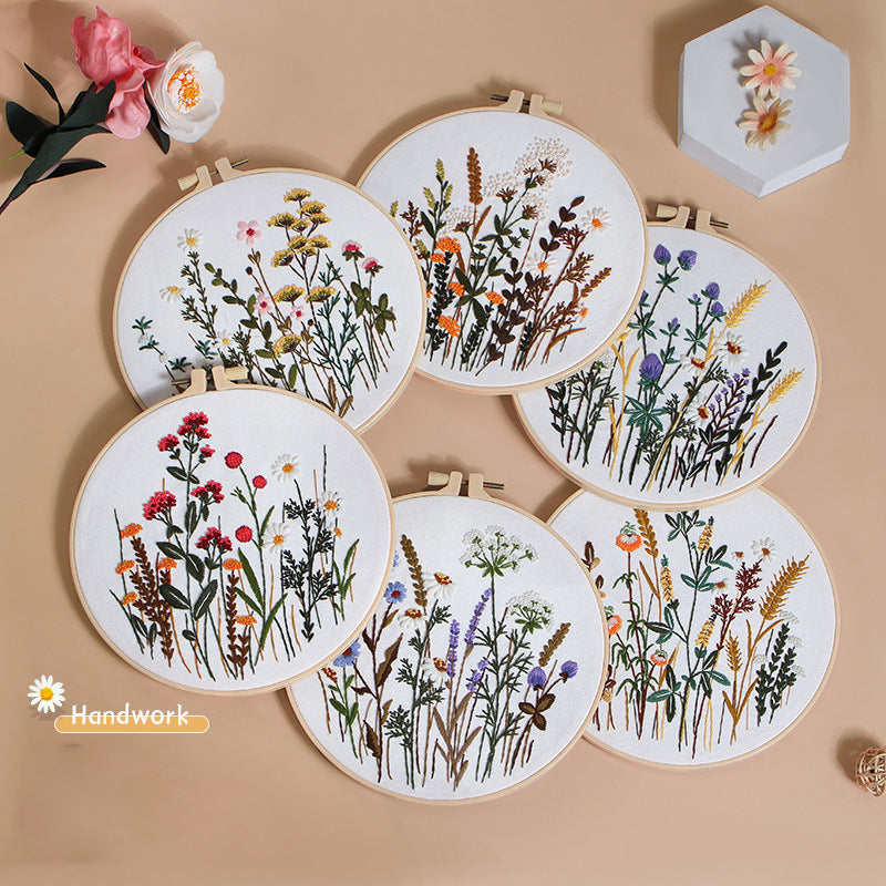 Blooming Wildflowers Embroidery Kit