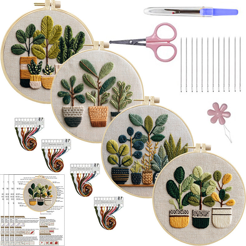 Embroidery DIY Plant-Themed Fabric Craft Kit