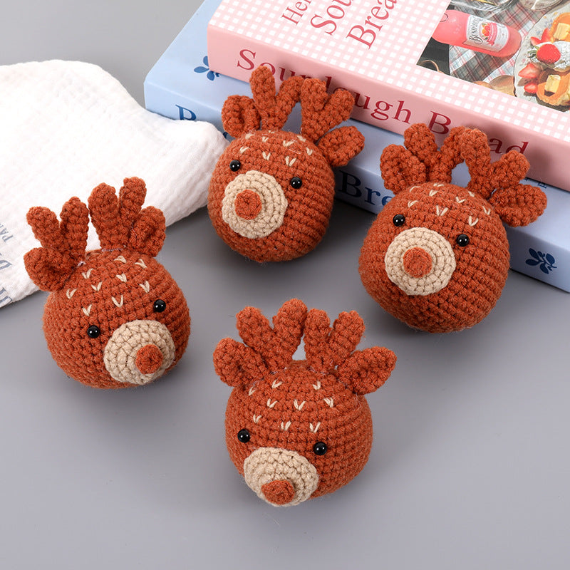 Hand-Crocheted Christmas Reindeer Plush Toy