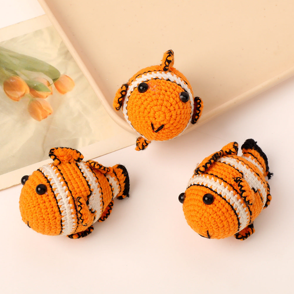 Hand-Crocheted Clownfish Plush Toy