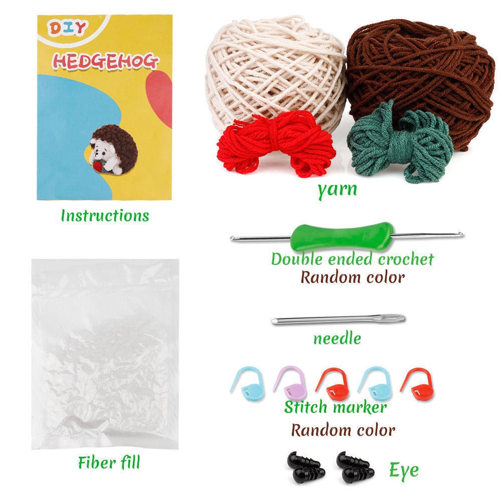 Hedgehog Handmade Crochet DIY Material Kit