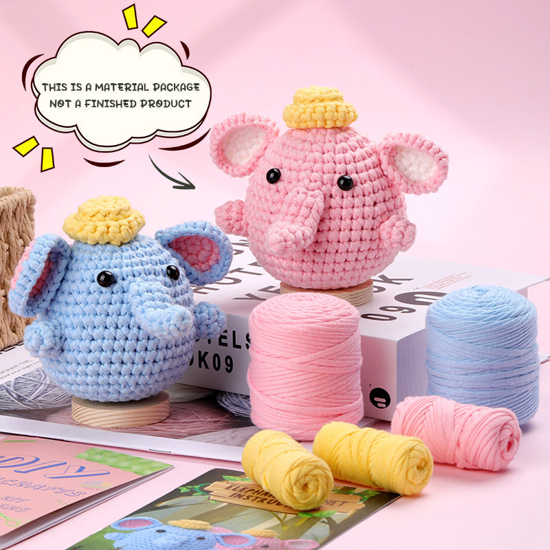 Baby Elephant Handmade Crochet DIY Craft Kit
