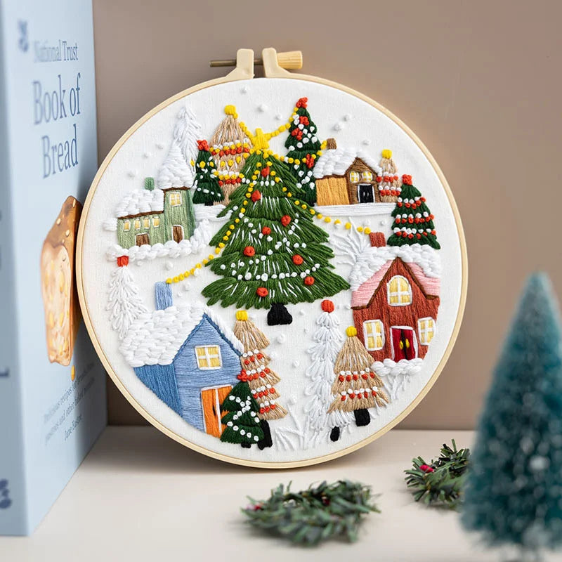 Christmas Village Embroidery Kit