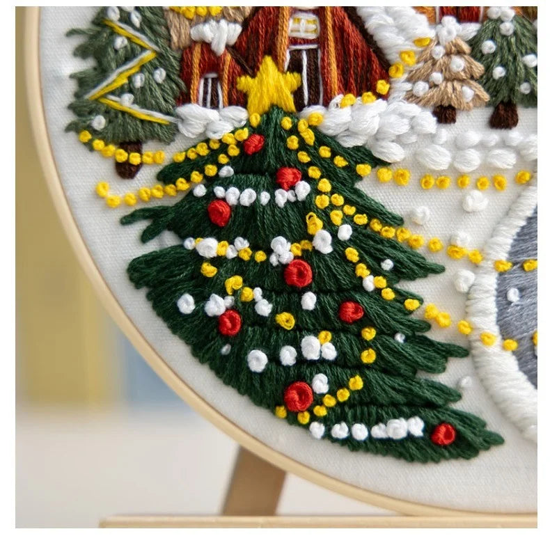 Christmas Village Embroidery Kit