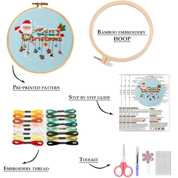 Festive Christmas Embroidery Kit