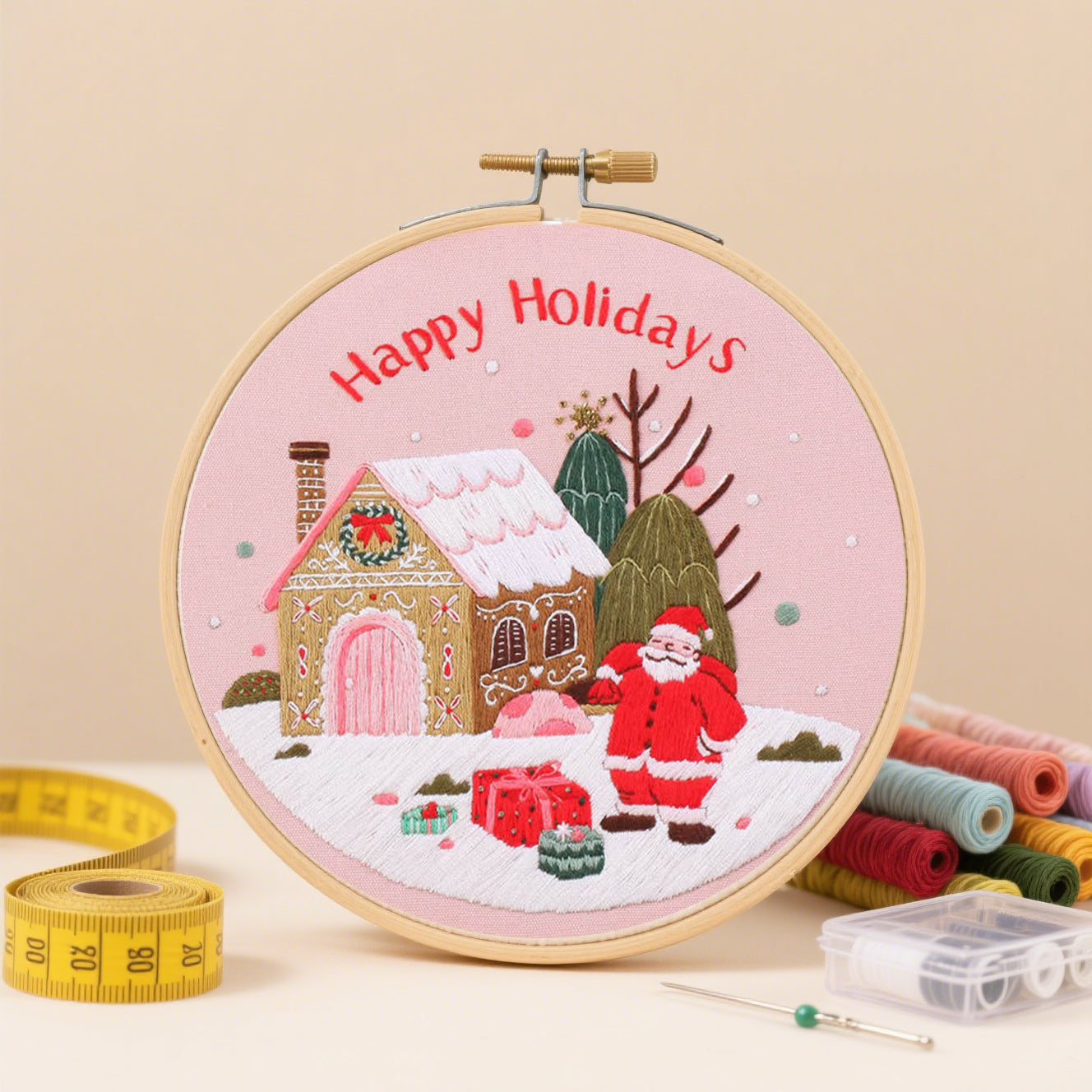 Christmas Charm Embroidery Kit Set
