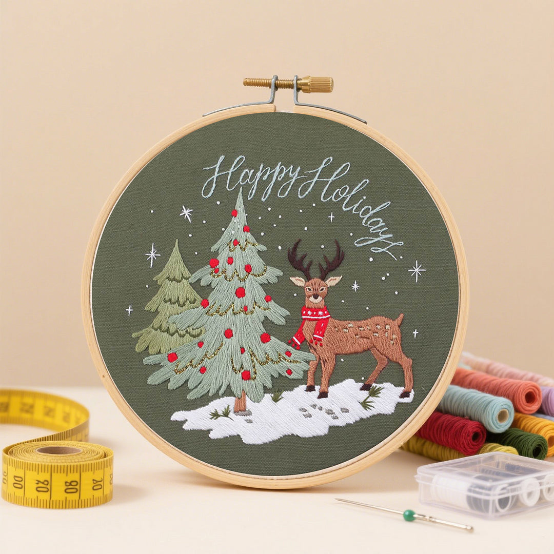 Christmas Charm Embroidery Kit Set