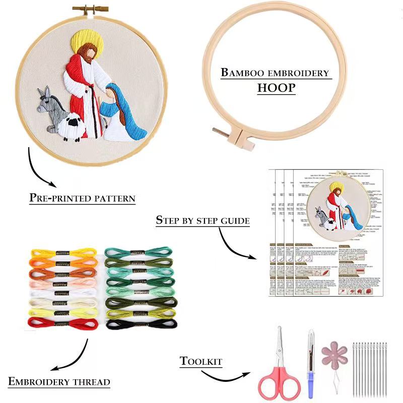 Nativity Scene Embroidery Kit