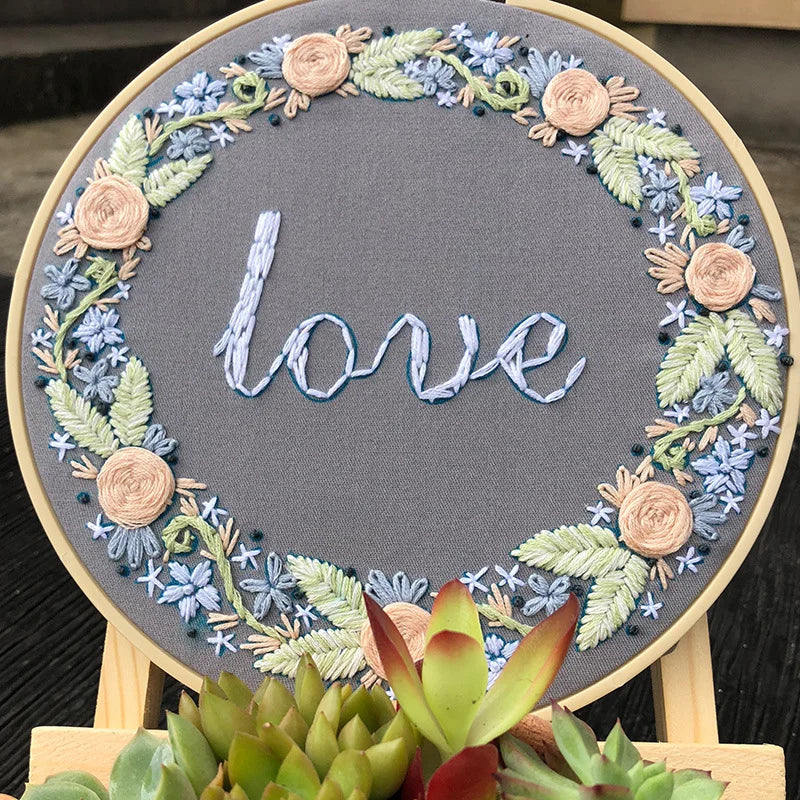 Embroidery hoop flowers 4 Kit for Beginner