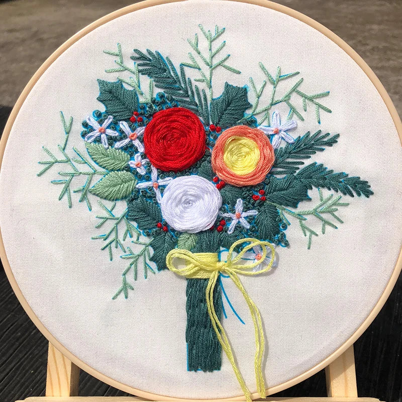 Embroidery hoop flowers 4 Kit for Beginner