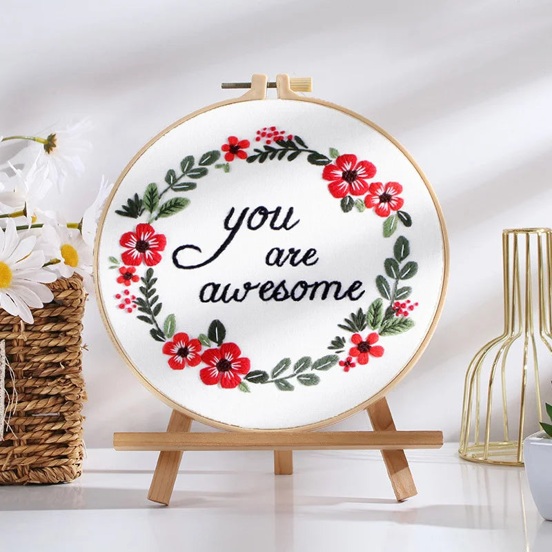 Positivity-Themed DIY Embroidery Collection