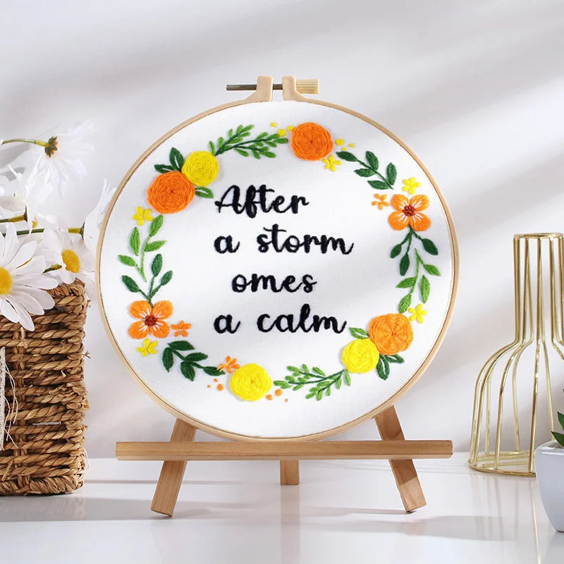 Positivity-Themed DIY Embroidery Collection
