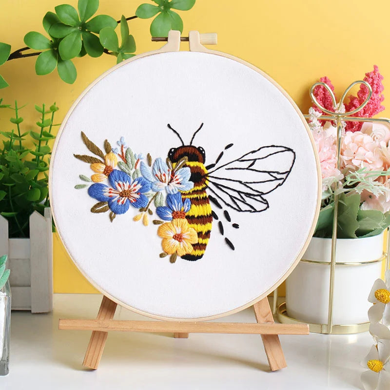 Buzzing Blooms Embroidery Kit