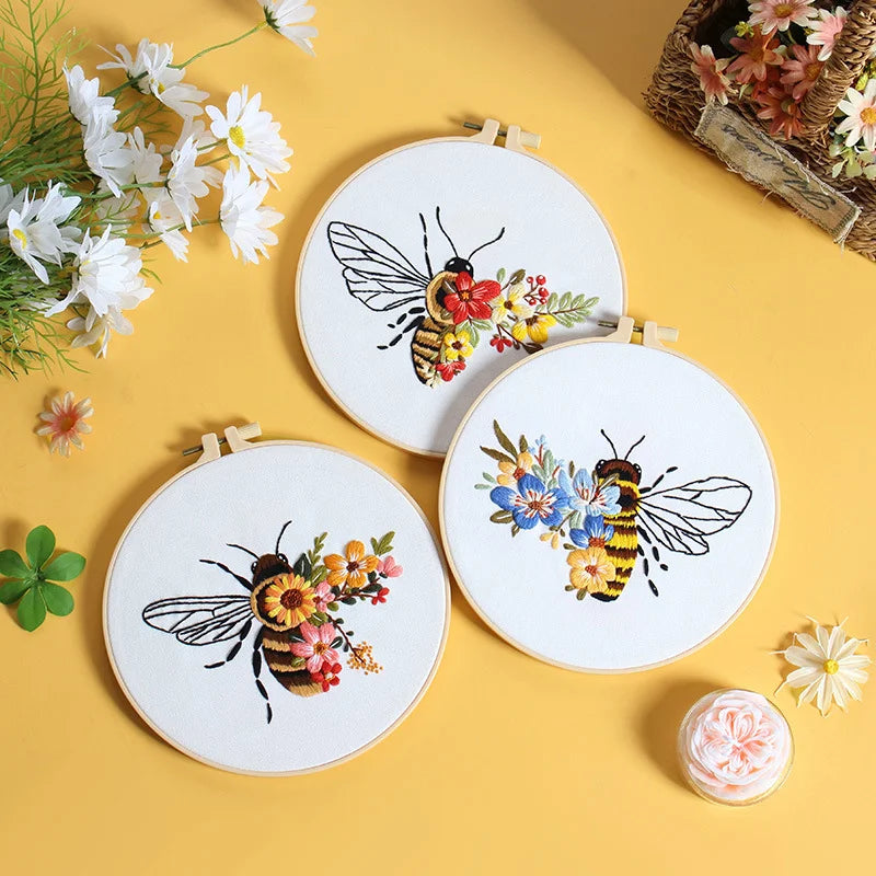 Buzzing Blooms Embroidery Kit