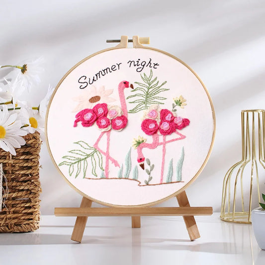 Flamingo Embroidery Kit