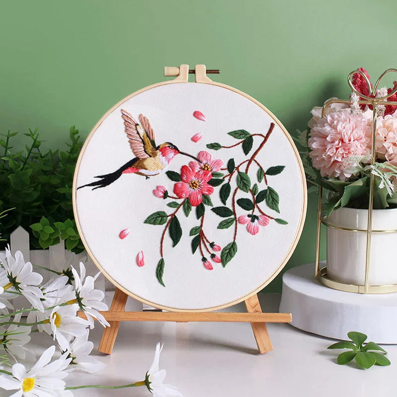 Hummingbirds-Themed DIY Embroidery Kits