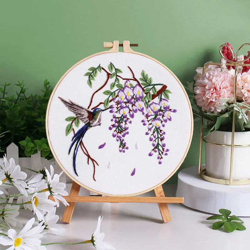 Hummingbirds-Themed DIY Embroidery Kits