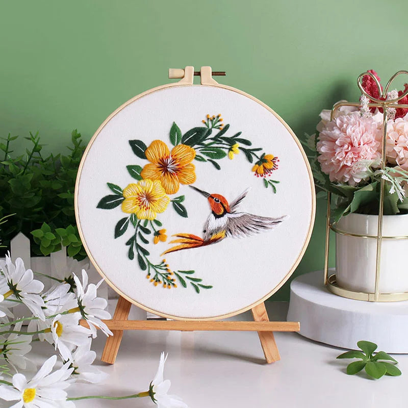 Hummingbirds-Themed DIY Embroidery Kits
