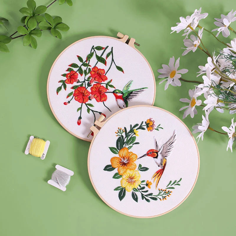 Hummingbirds-Themed DIY Embroidery Kits