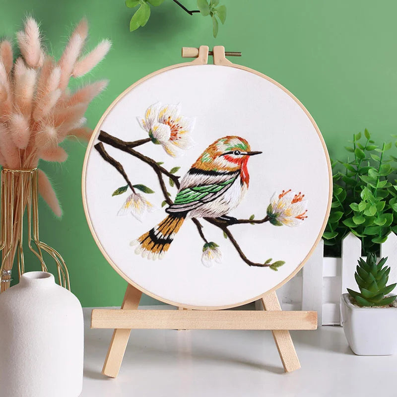 Birds in Bloom DIY Embroidery Kit