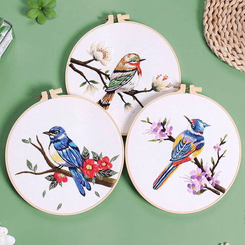 Birds in Bloom DIY Embroidery Kit