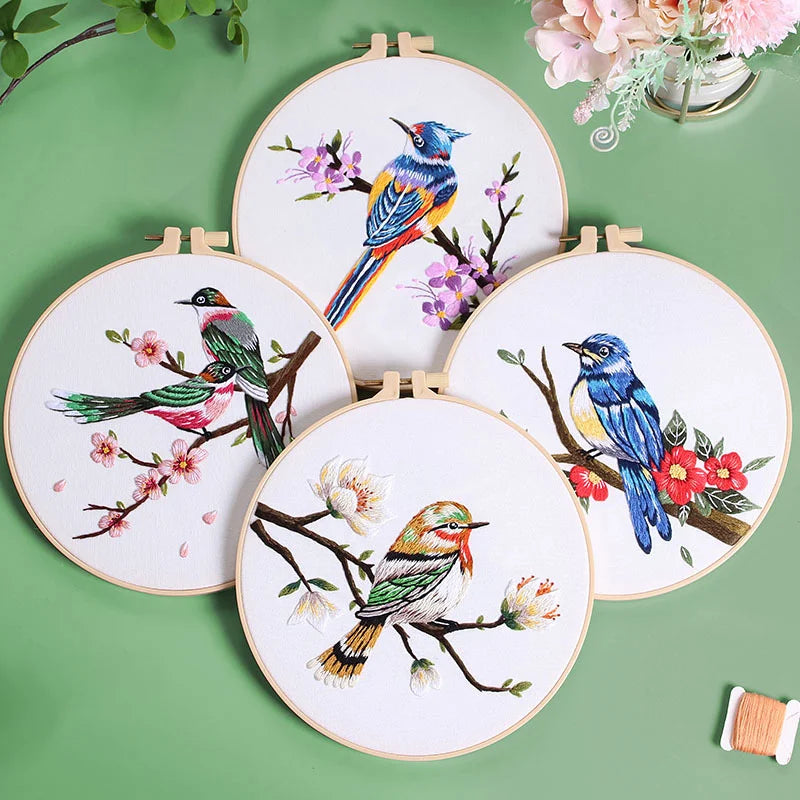 Birds in Bloom DIY Embroidery Kit