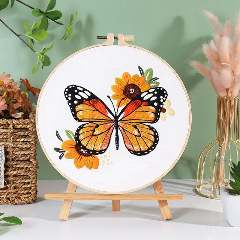 Embroidery Hoop Butterfly Kit 2 for Beginner