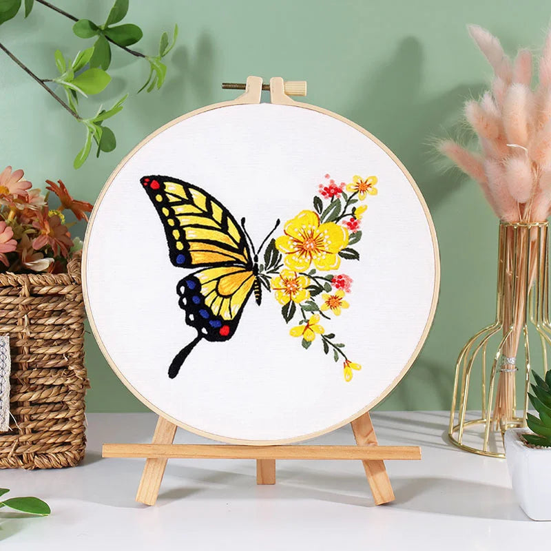 Embroidery Hoop Butterfly Kit 2 for Beginner