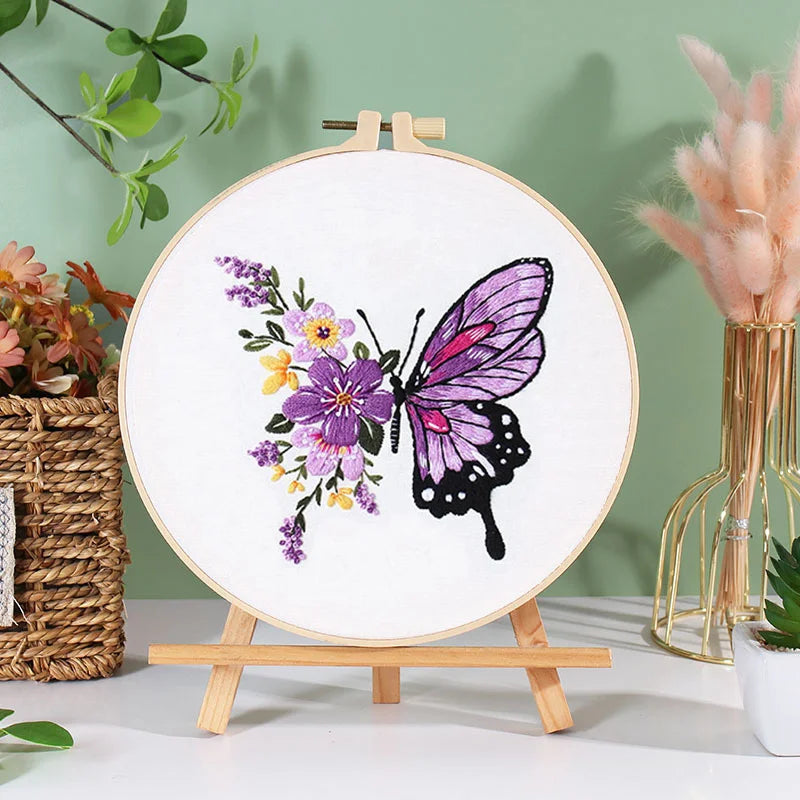 Embroidery Hoop Butterfly Kit 2 for Beginner