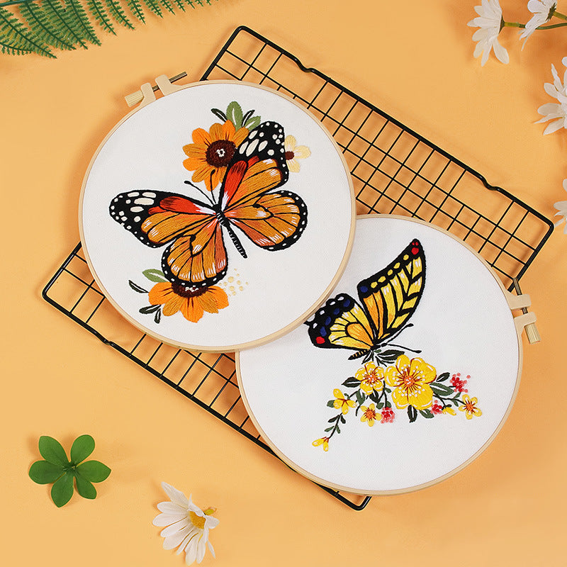 Embroidery Hoop Butterfly Kit 2 for Beginner