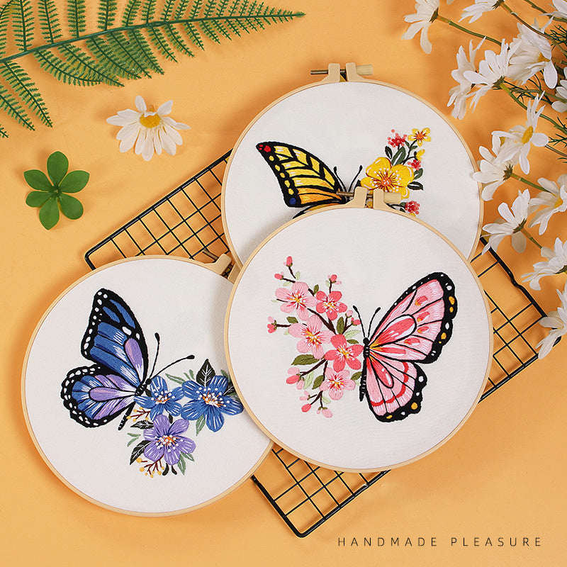 Embroidery Hoop Butterfly Kit 2 for Beginner