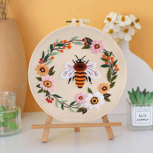 Bee Embroidery Kit for Beginner