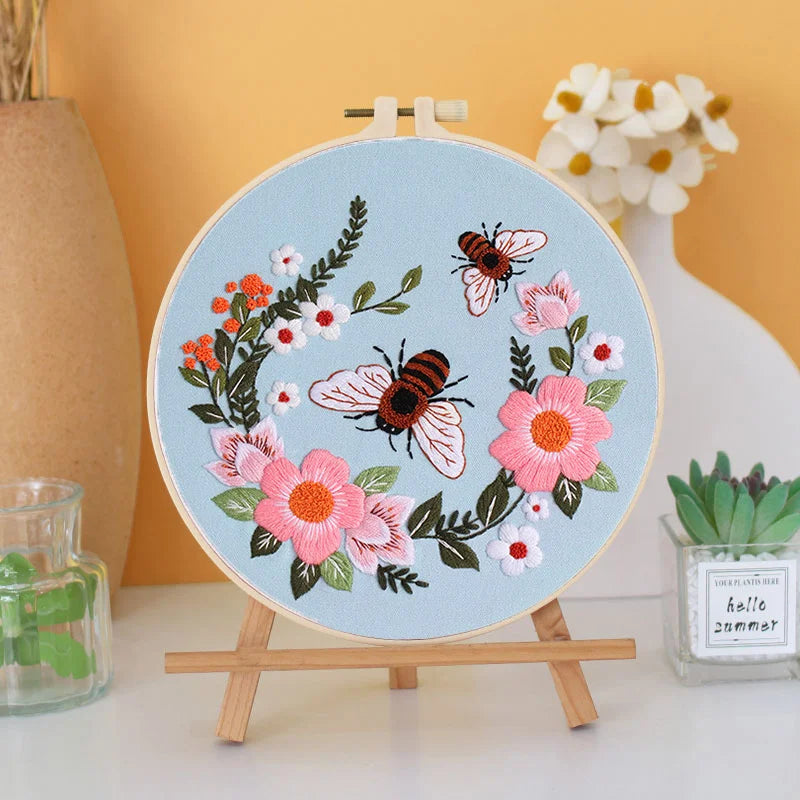Bee Embroidery Kit for Beginner