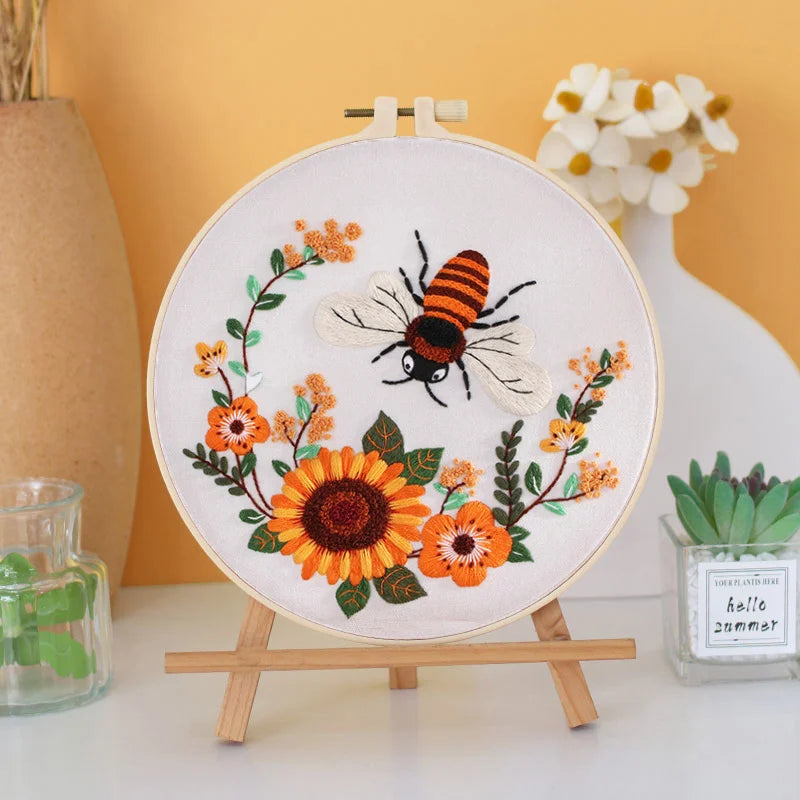 Bee Embroidery Kit for Beginner