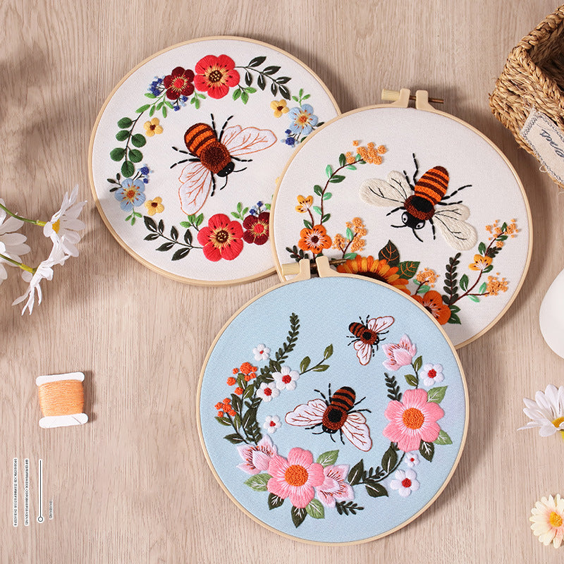 Bee Embroidery Kit for Beginner