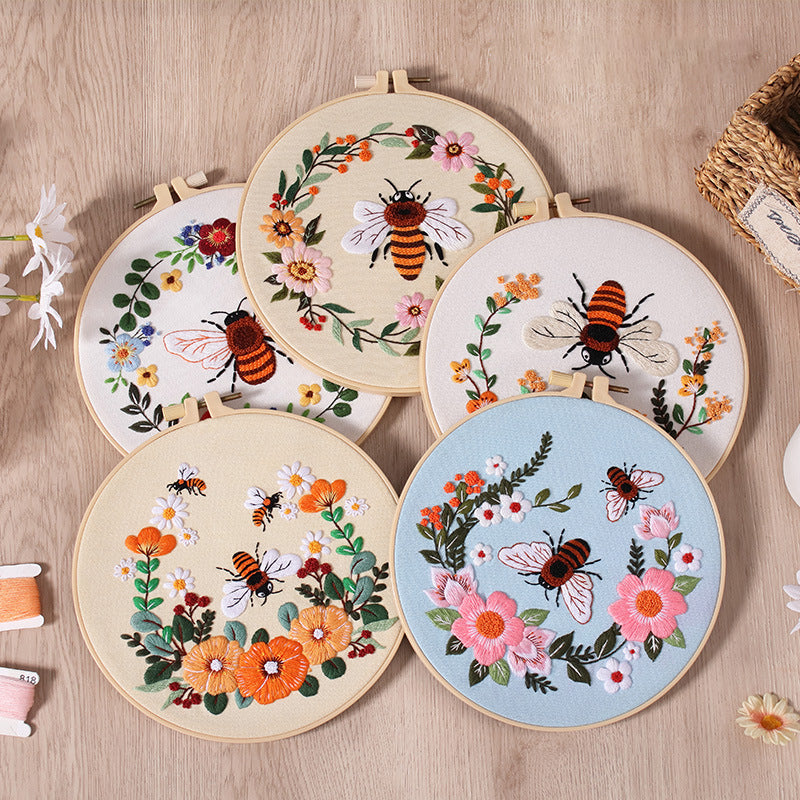 Bee Embroidery Kit for Beginner